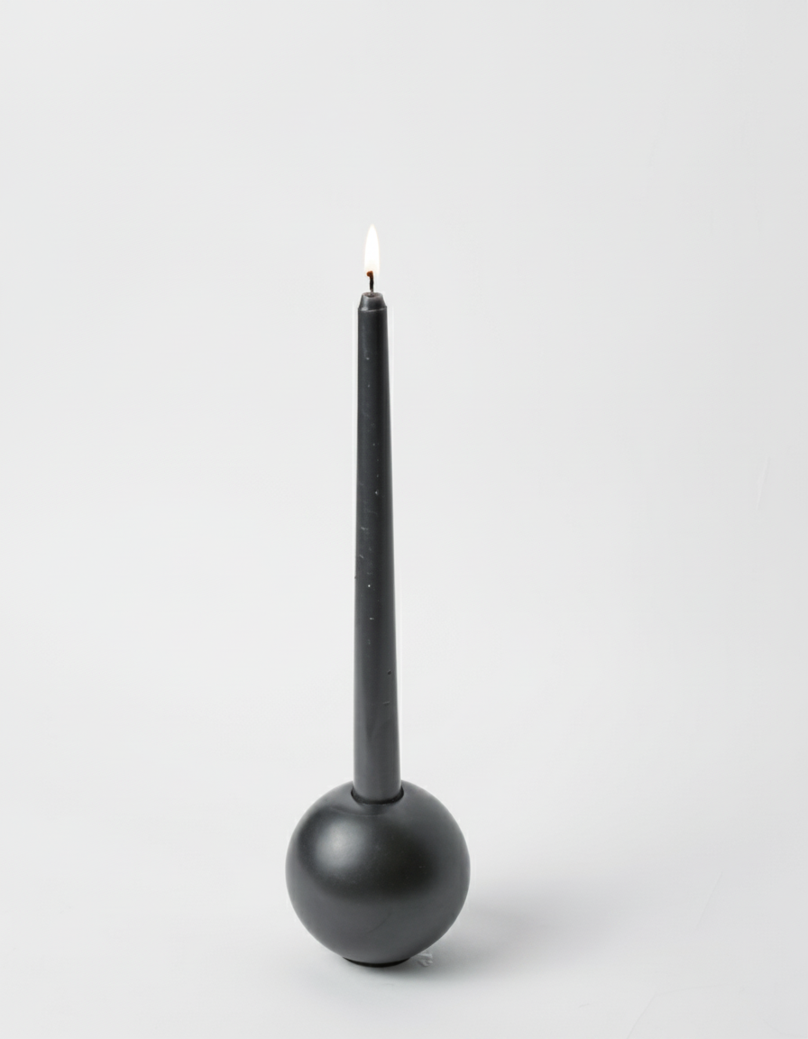 פמוט חרס כדור שחור