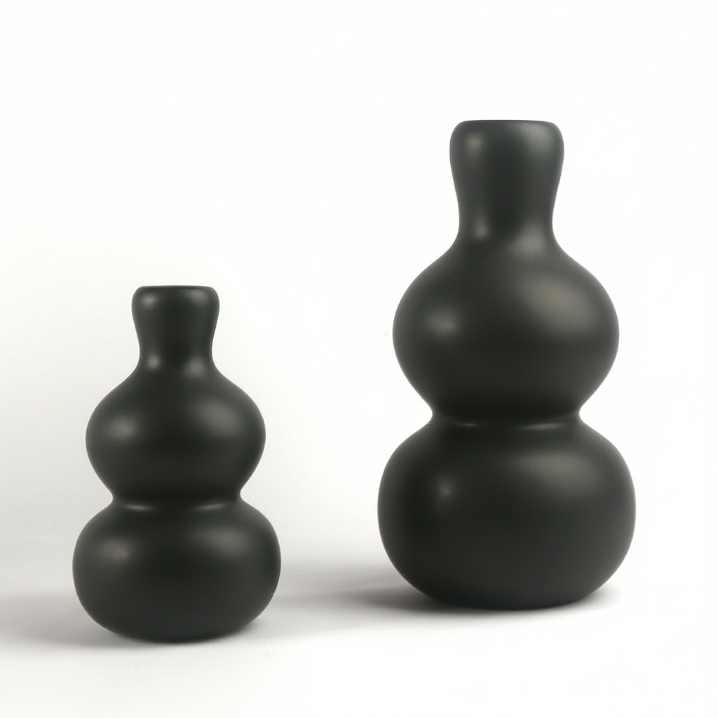 אגרטל חרס GOMI שחור - 25 ס"מ