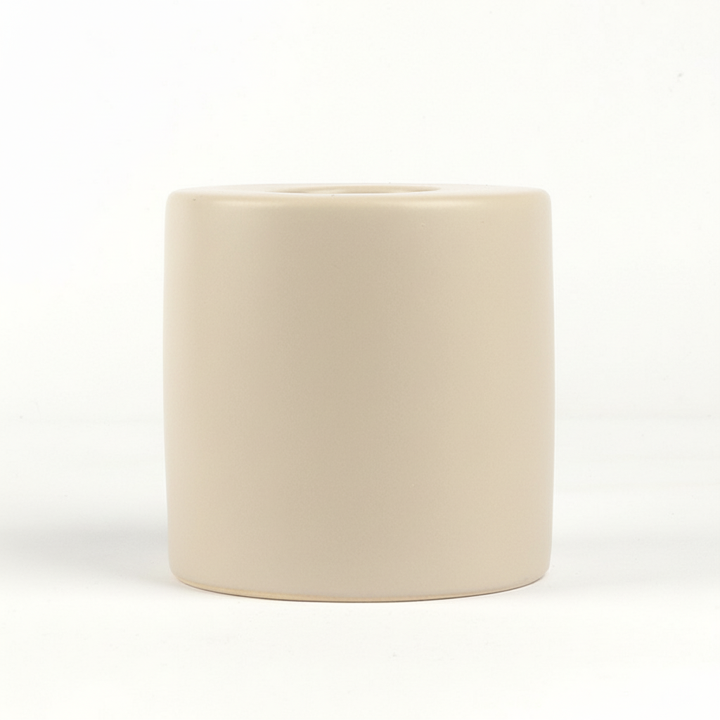 פמוט חרס גליל אבן 10*10 ס"מ