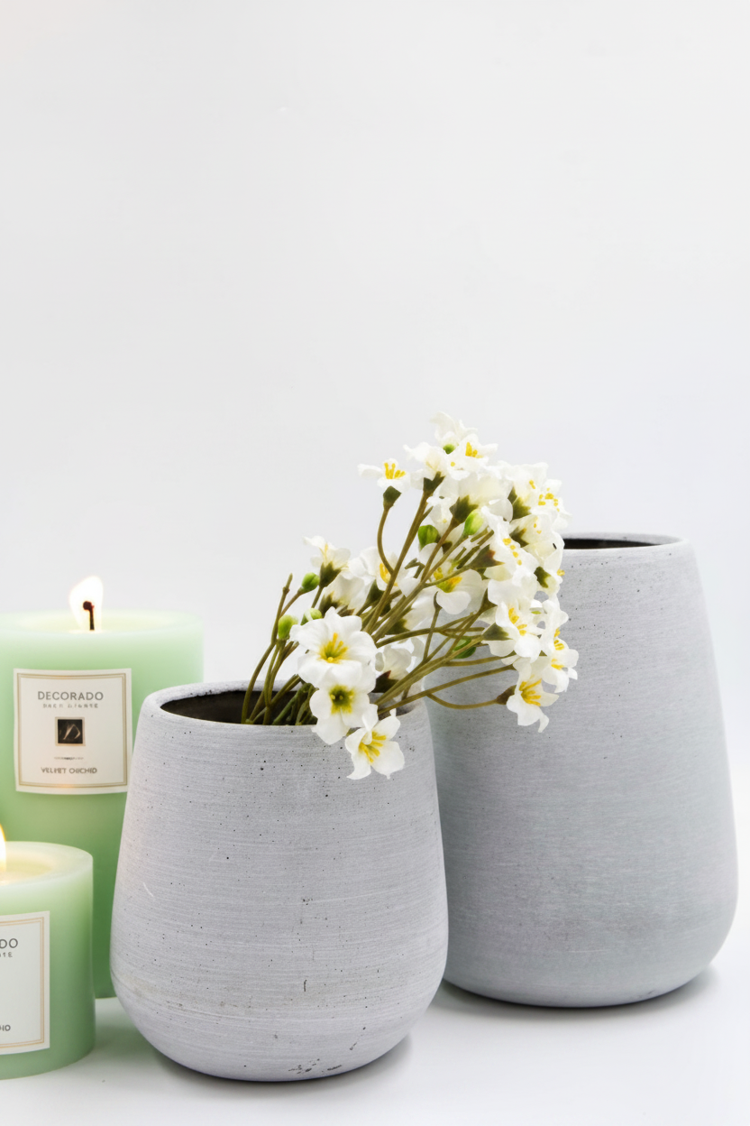 כד בטון LEAF בינוני 9*19 ס"מ