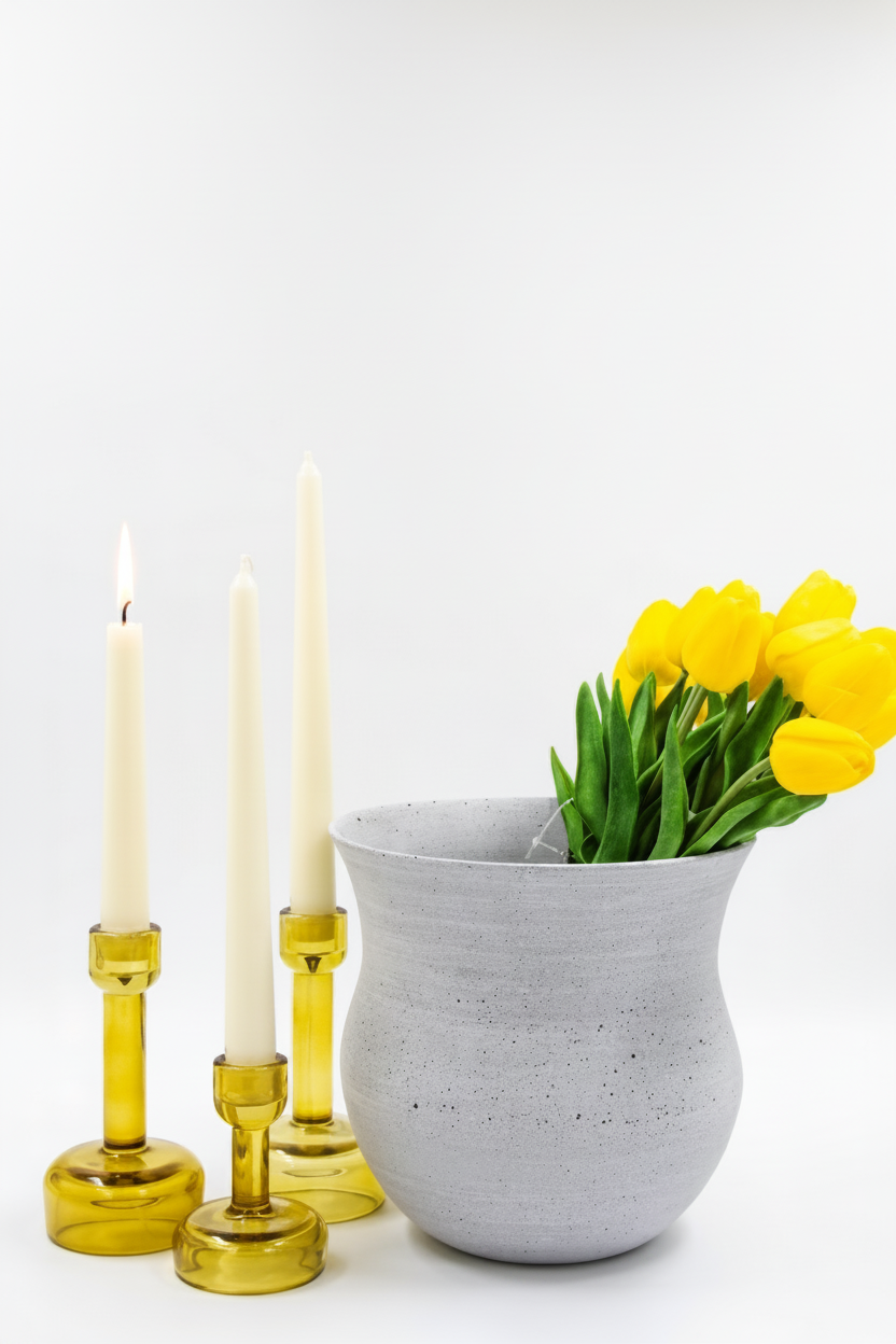 כד בטון VASE גדול 10*20 ס"מ