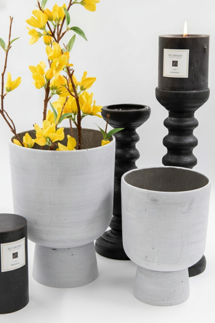 כד BOX על רגל בטון גדול 13*27 ס"מ