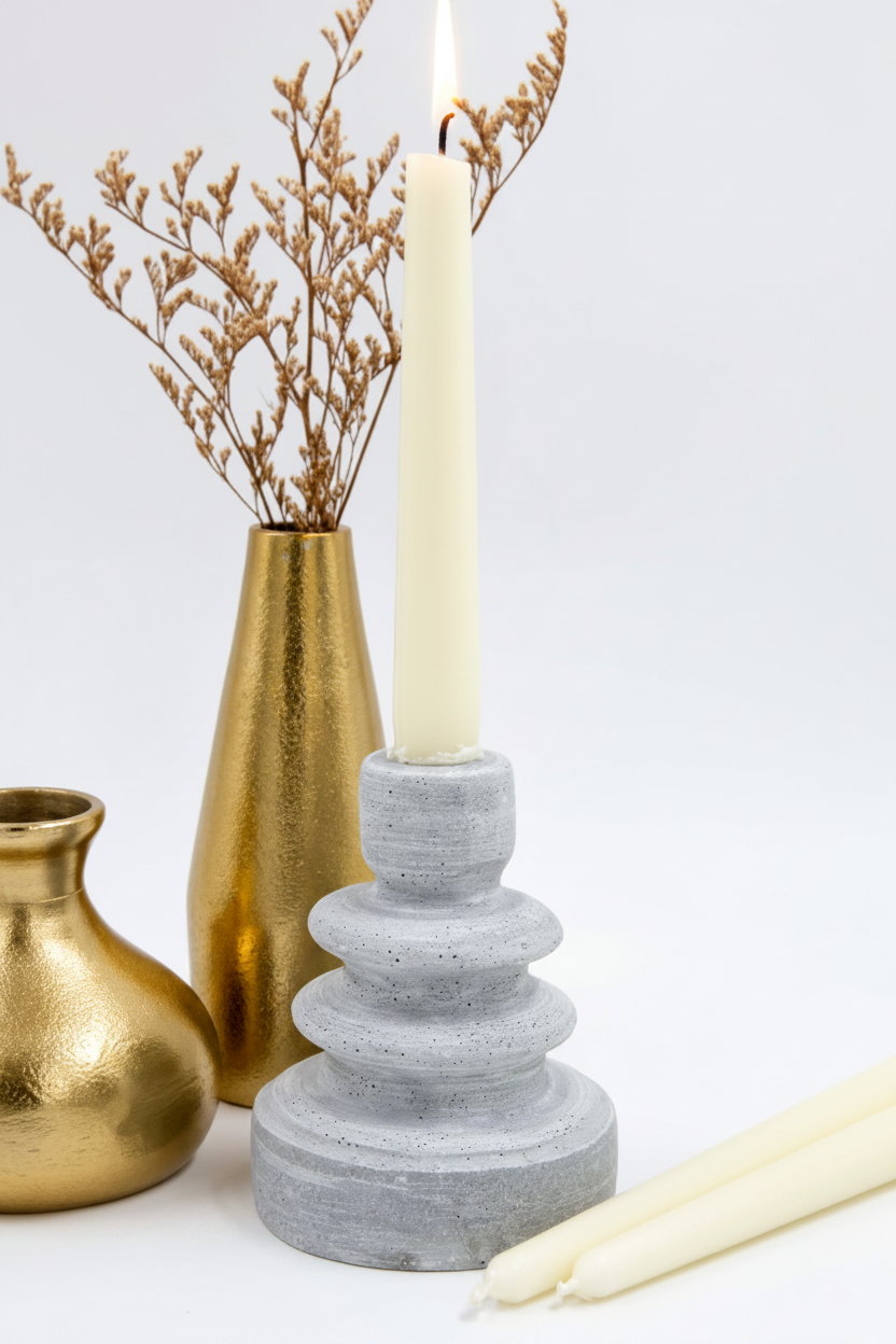 פמוט TERRA בטון 10*12 ס"מ