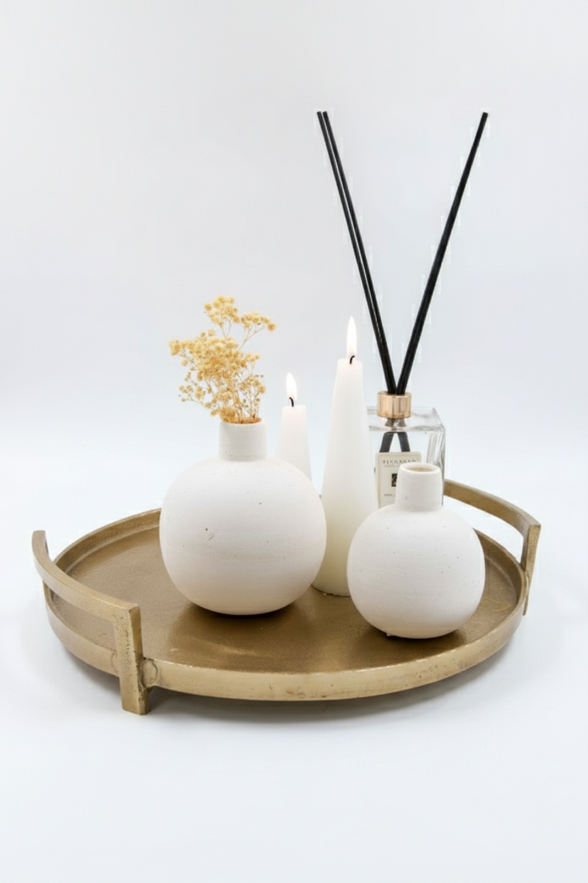 כד בטון לבן NOOR גדול 15*5 ס"מ