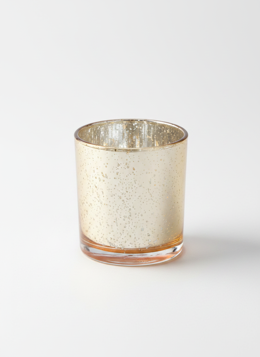 כוס זכוכית זהב רקוע - 10 ס"מ