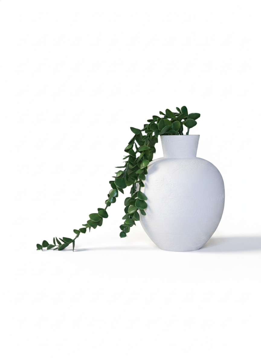 אגרטל עץ מנגו לבן 22 ס"מ