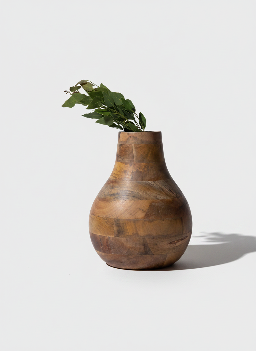 כד עץ MISS טבעי 30 ס"מ