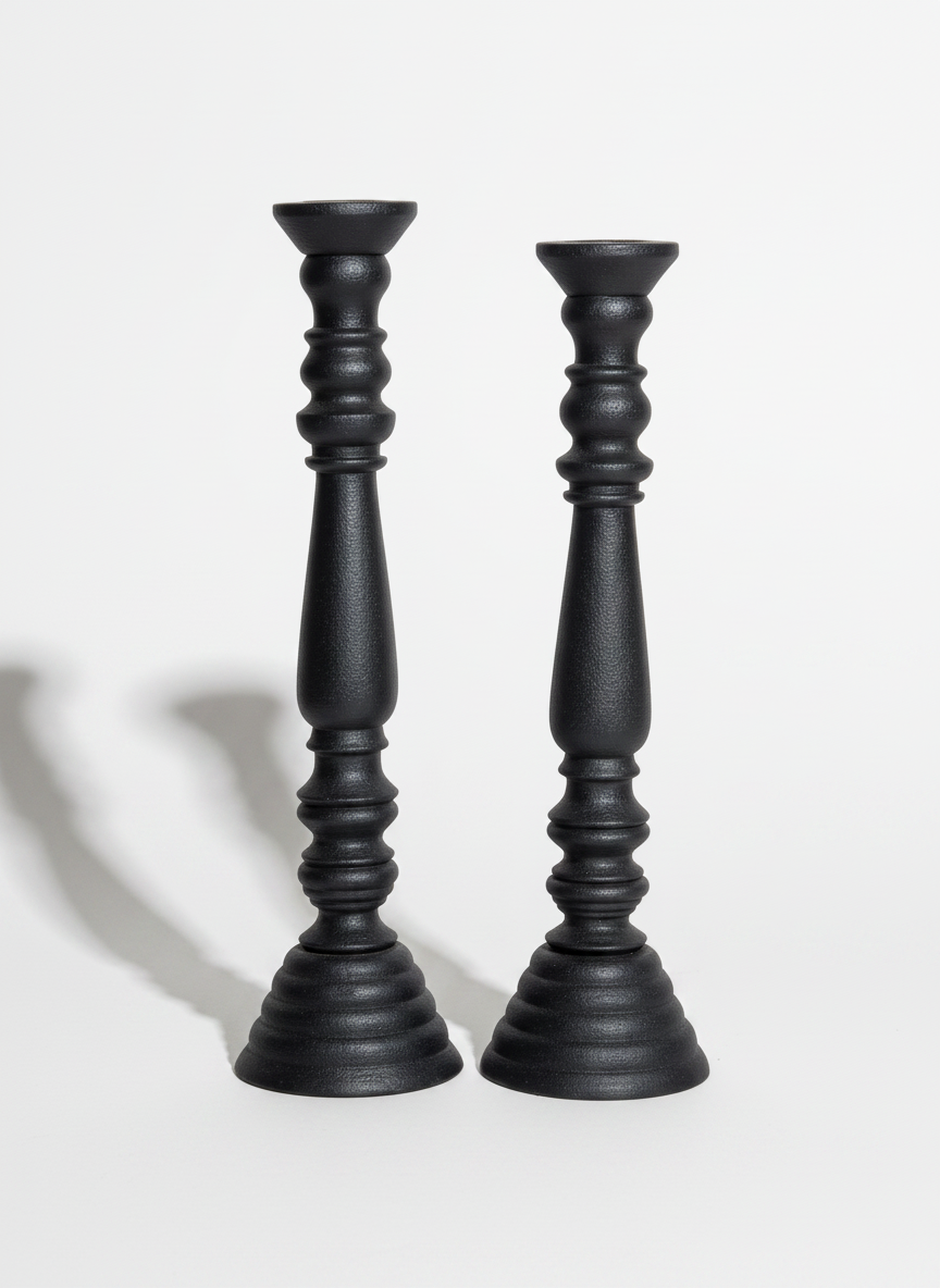 פמוט עץ FLI שחור