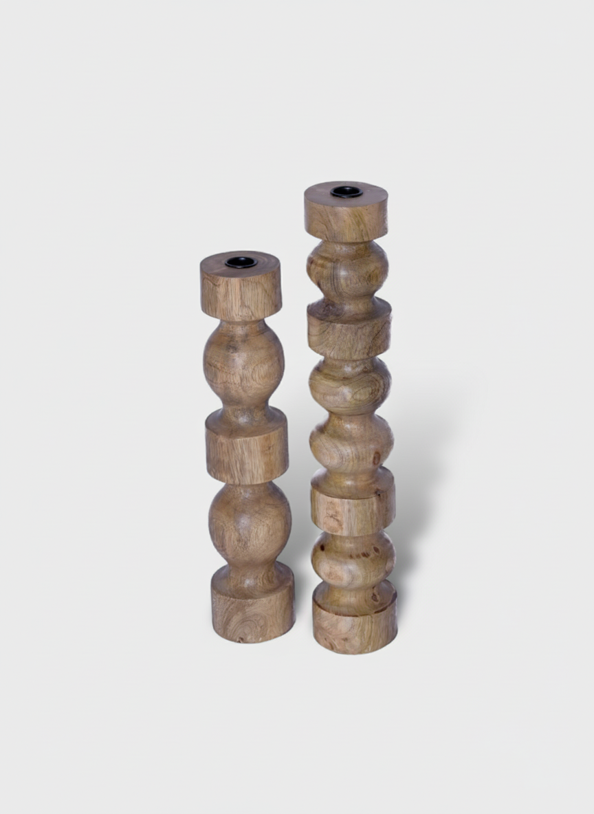 פמוט עץ SHIR גדול 40 ס"מ