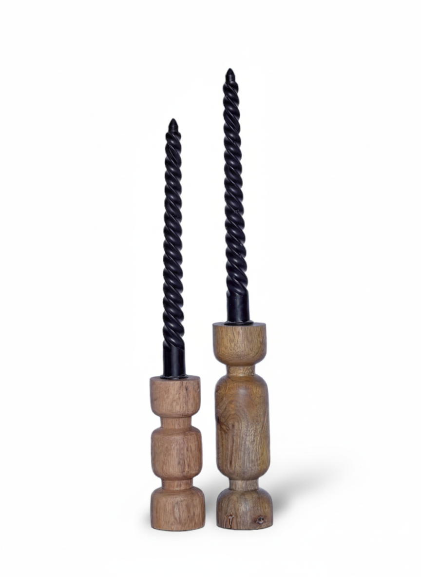 פמוט עץ TRIO נטורל 13 ס"מ