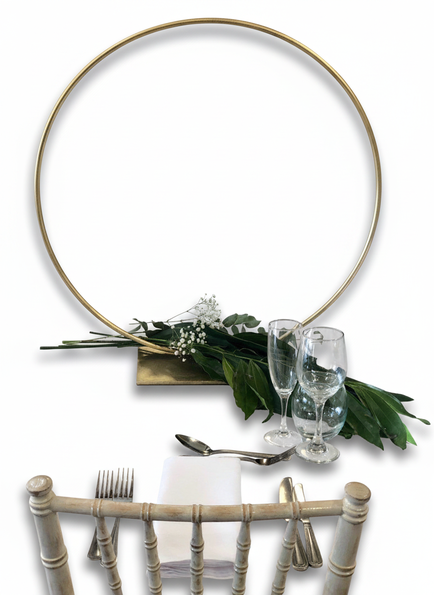 עיגול מתכת שולחני גדול