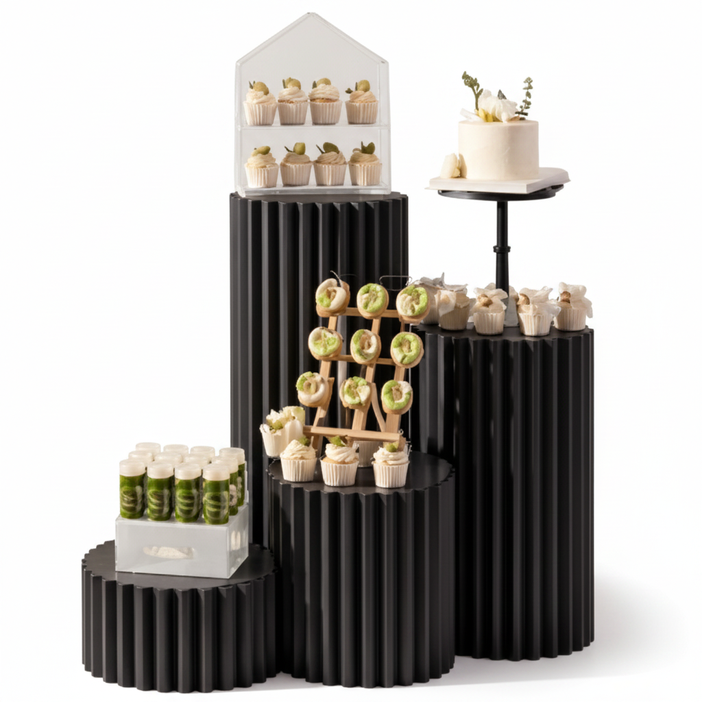 סט סטנד נייר שחור 40-60-80-100 ס"מ