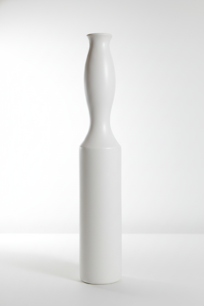 כד חרס TUBE 32 סמ לבן