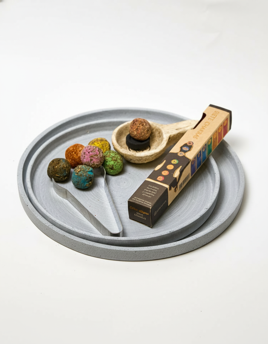 מגש בטון עגול FLAT - 25-סמ