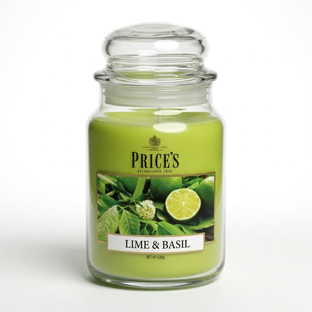 נר פרייסס בריח LIME & BASIL