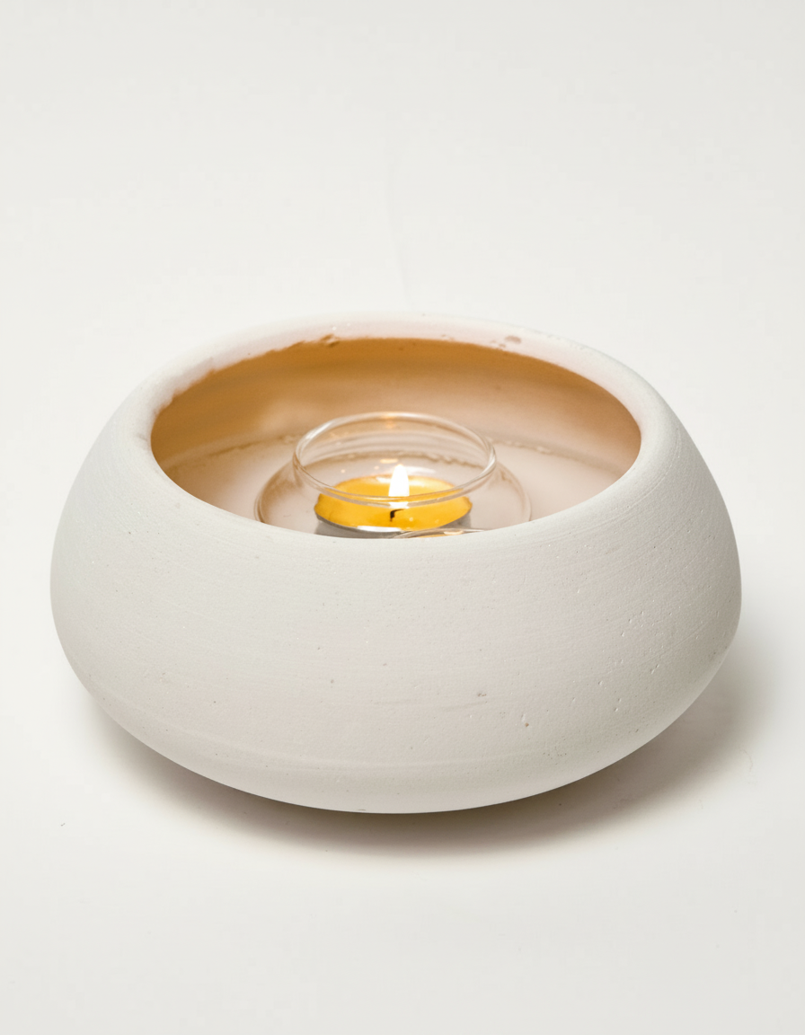 קערת בטון לבן 8*13 ס"מ