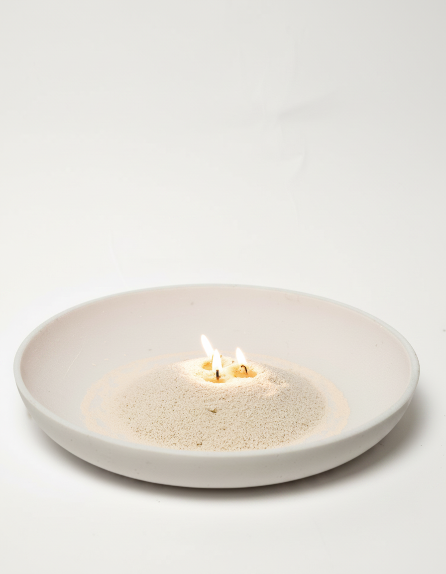 מגש בטון לבן קערה 30 ס"מ