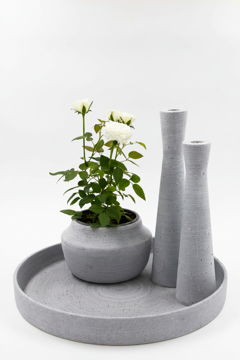 מגש בטון עגול 35 ס"מ