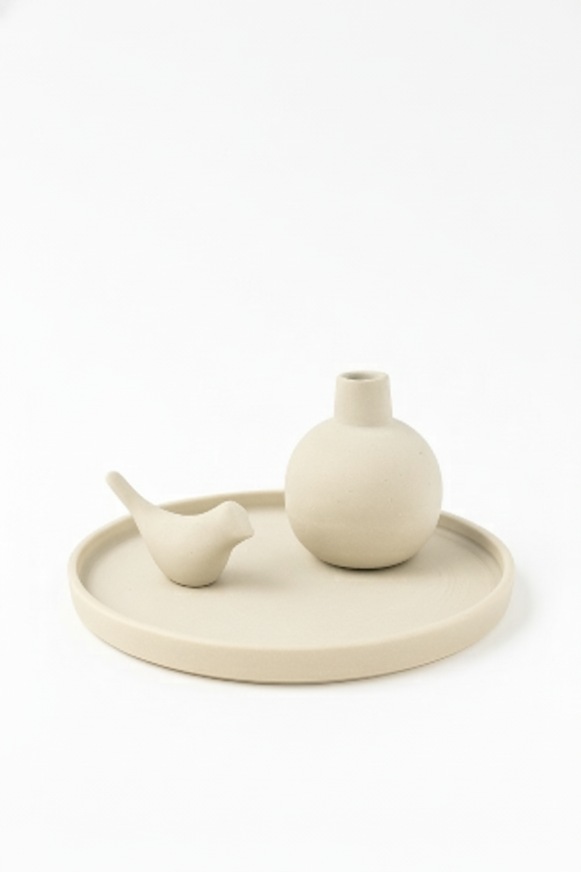 מגש בטון סהרה עגול 30 ס"מ