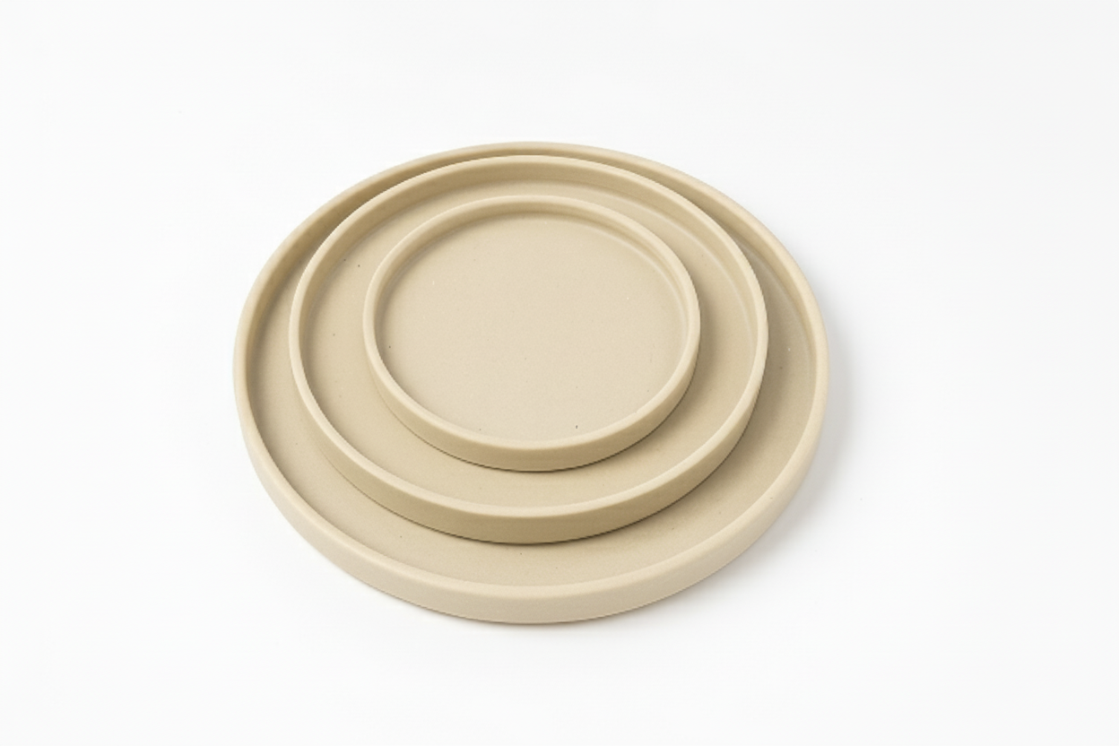 מגש FLAT בטון סהרה קטן 20 ס"מ