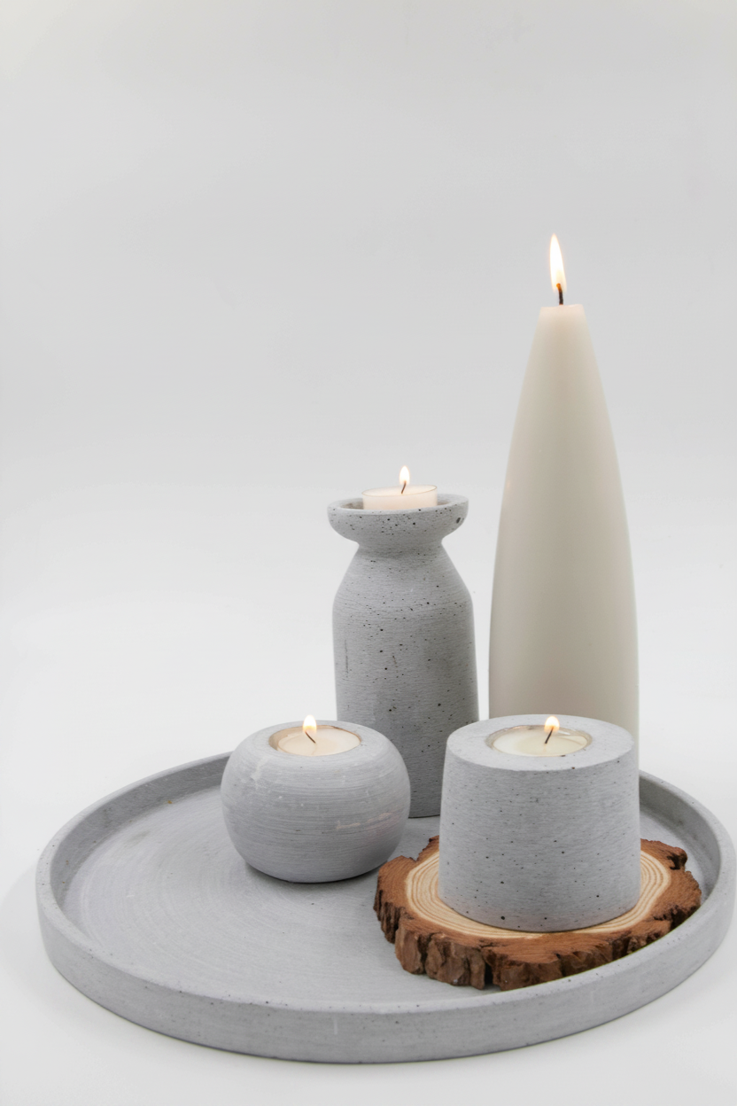 מגש בטון עגול 30 ס"מ