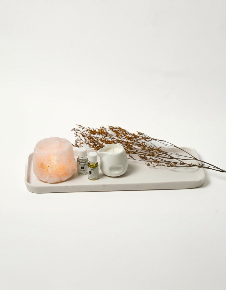 מגש בטון לבן מלבני 41 ס"מ